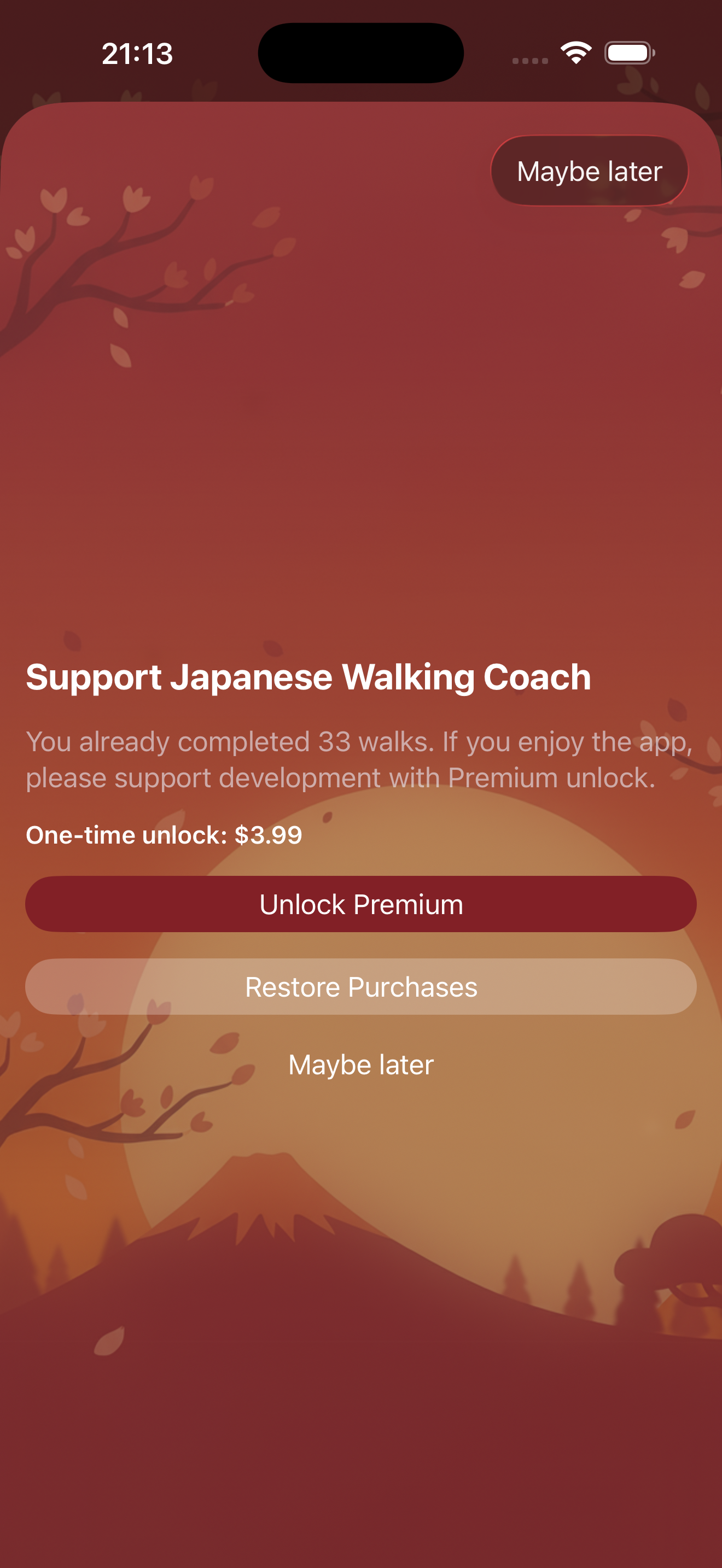 iPhone support prompt for the developer