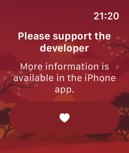 Apple Watch support prompt for the developer